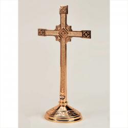  Satin Finish Bronze Altar Cross Without Corpus (B): 9940 Style - 17\" Ht 