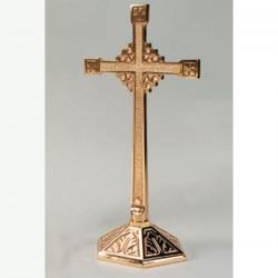  Satin Finish Bronze Altar Cross Without Corpus (B): 9942 Style - 18\" Ht 