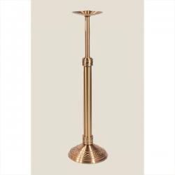  Processional Satin Finish Floor Bronze Candlestick w/Wood Column: 9942 Style 