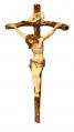  Crucifix in Hand-Painted Alabaster Corpus & Cross, 11.5" 