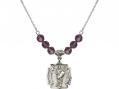 St. Florian Medal Birthstone Necklace Available in 15 Colors 