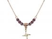  St. Brigid Cross Medal Birthstone Necklace Available in 15 Colors 