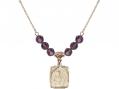  St. Jude Medal Birthstone Necklace Available in 15 Colors 
