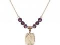  St. Patrick Medal Birthstone Necklace Available in 15 Colors 