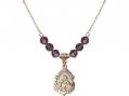  Mother of a Priest Medal Birthstone Necklace Available in 15 Colors 