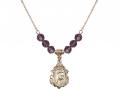  St. Teresa of Calcutta Medal Birthstone Necklace Available in 15 Colors 