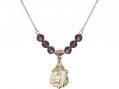  St. Jude Medal Birthstone Necklace Available in 15 Colors 