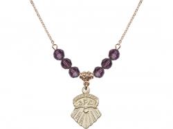  Seven Gifts Medal Birthstone Necklace Available in 15 Colors 
