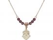 Seven Gifts Medal Birthstone Necklace Available in 15 Colors 