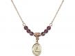  First Reconciliation Medal Birthstone Necklace Available in 15 Colors 