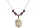  St. Christopher Medal Birthstone Necklace Available in 15 Colors 