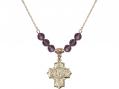  Communion/5-Way Medal Birthstone Necklace Available in 15 Colors 