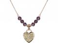  St. Michael the Archangel Medal Birthstone Necklace Available in 15 Colors 