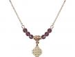  Jerusalem Cross Medal Birthstone Necklace Available in 15 Colors 