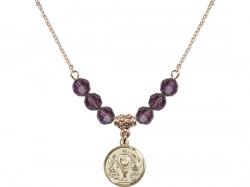  Communion Chalice Medal Birthstone Necklace Available in 15 Colors 