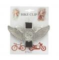  ST. CHRISTOPHER WITH SQUARED WINGED MEDAL BIKE CLIP (3 PC) 