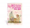  GODS BLESSINGS AS YOU WELCOME YOUR LITTLE GIRL GREETING CARD (10 PC) 