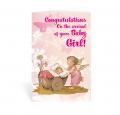  CONGRATULATIONS ON THE ARRIVAL OF YOUR BABY GIRL GREETING CARD (10 PC) 