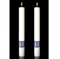  Complementing Altar Candles, Benedictine 1-1/2 x 12, Pair 