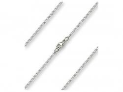  Sterling Silver - Rhodium Finished Curb Chain with Lobster Claw - Carded 