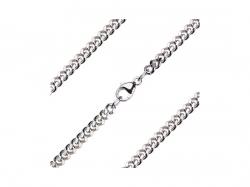  Sterling Silver - Rhodium Finished Heavy Curb Chain with Lobster Claw - Carded 