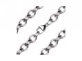  Sterling Silver - Rhodium Finished Heavy Open Cable Chain with Lobster Claw - Carded 