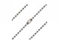  Light Rhodium Light Bead Chain with Lobster Claw - Carded 