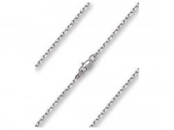 Rhodium Box Cable Chain with Lobster Claw - Carded 