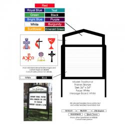 \"Traditional\" Single or Double Sided Church Sign 