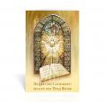  HOLY SPIRIT CONFIRMATION GREETING CARD WITH STAIND GLASS BACKGROUND (10 PK) 