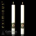  The "Christus Rex" Eximious Altar Side Candle - 1-1/2 x 17 - Pair 