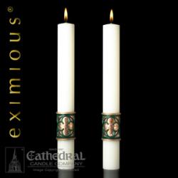  The \"Christus Rex\" Eximious Altar Side Candle - 2-1/2 x 12 - Pair 