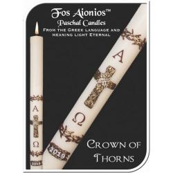  Crown of Thorns Paschal Candle 3\" x 48\" 
