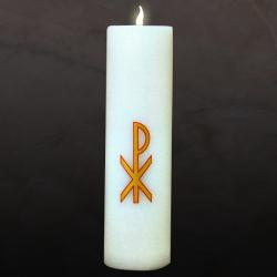  Emitte Pax Christ Candle Candela Shell - 12\" Ht x 3\" Dia 