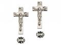  Sterling Silver Crucifix Dangle Earrings 