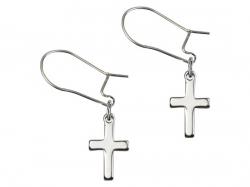  14kt Cross Dangle Earrings 
