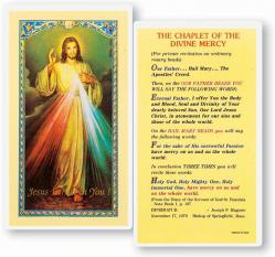  \"The Chaplet of the Divine Mercy\" Laminated Prayer/Holy Card (25 pc) 