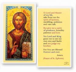  \"O Lord & Master of My Life\" Icon Laminated Prayer/Holy Card (25 pc) 