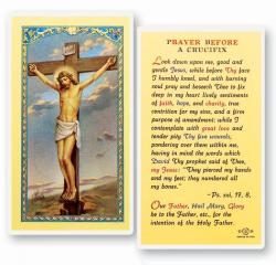  \"Prayer Before a Crucifix\" Laminated Prayer/Holy Card (25 pc) 