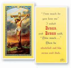  \"How Much Do You Love Me\" Laminated Prayer/Holy Card (25 pc) 