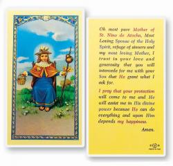  \"Oh Most Pure Mother of St. Nino\" Laminated Prayer/Holy Card (25 pc) 