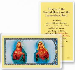  \"Prayer of Sacred Heart and the Immaculate Heart\" Laminated Prayer/Holy Card (25 pc) 