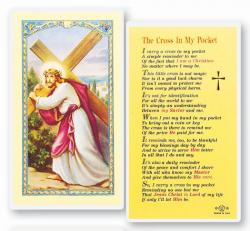  \"The Cross in My Pocket\" Laminated Prayer/Holy Card (25 pc) 