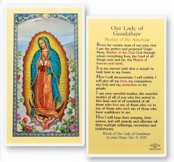  \"Our Lady of Guadalupe\" Laminated Prayer/Holy Card (25 pc) 