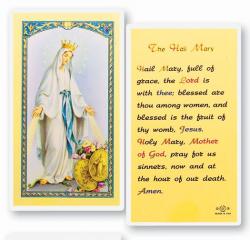  \"The Hail Mary\" Laminated Prayer/Holy Card (25 pc) 
