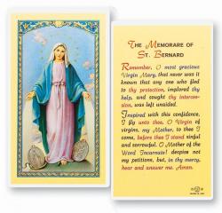  \"The Memorare of St. Bernard\" Laminated Prayer/Holy Card (25 pc) 