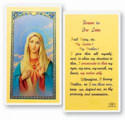  \"Prayer to Our Lady\" Laminated Prayer/Holy Card (25 pc) 