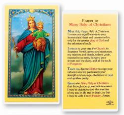  \"Prayer to Mary Help of Christians\" Laminated Prayer/Holy Card (25 pc) 