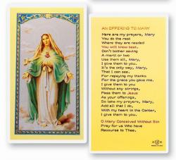  \"An Offering to Mary\" Laminated Prayer/Holy Card (25 pc) 