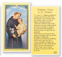  \"Unfailing Prayer to St. Anthony\" Laminated Prayer/Holy Card (25 pc) 